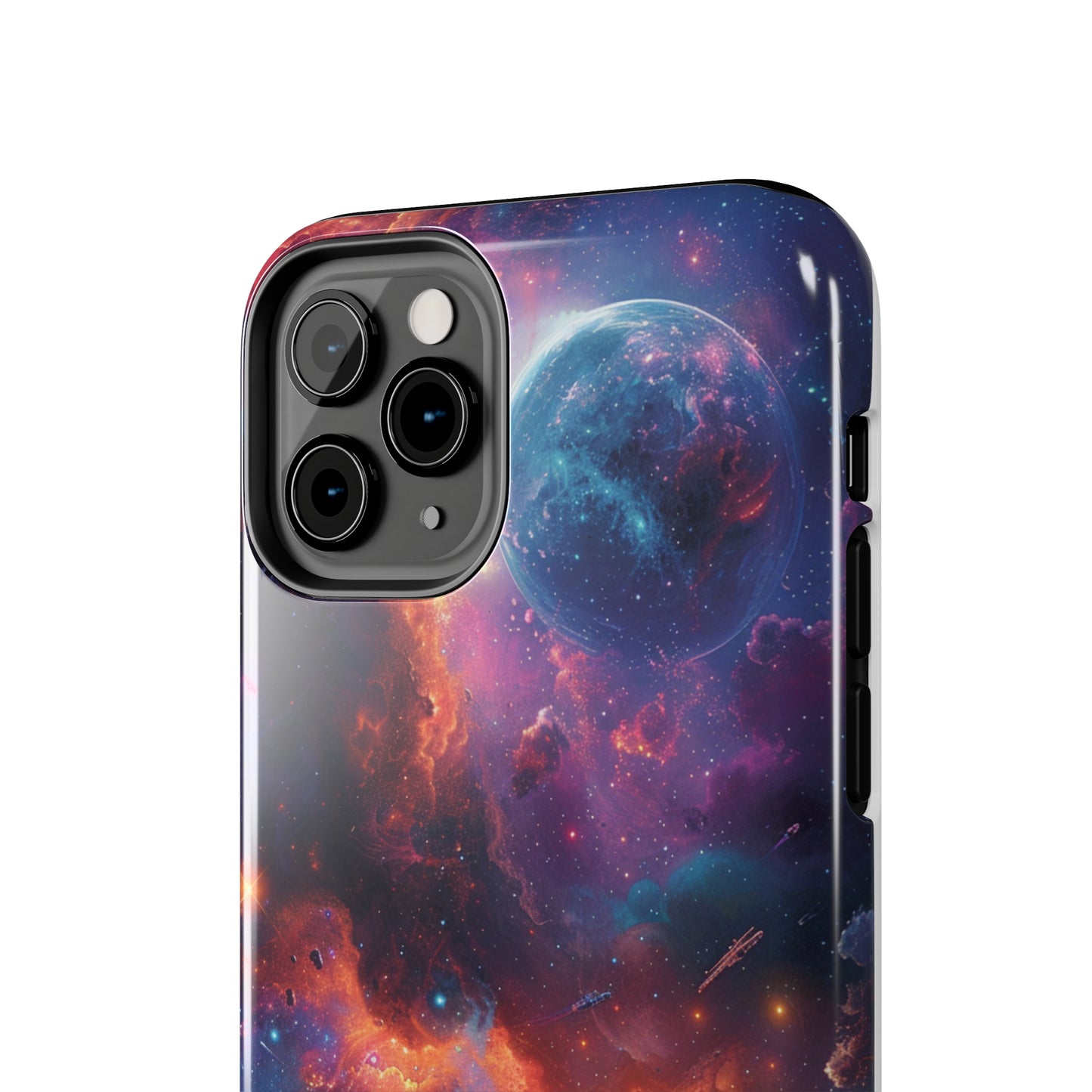 Cosmic Space Phone Case for iPhone - Lightweight, Impact Resistant, Wireless Charging Compatible