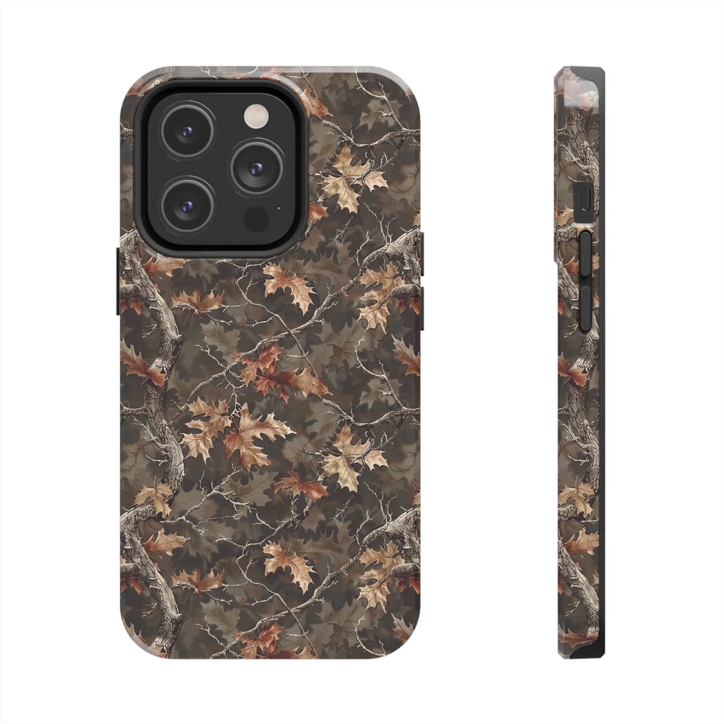 Brown Camo Phone Case for iPhone - Lightweight, Impact Resistant, Wireless Charging Compatible