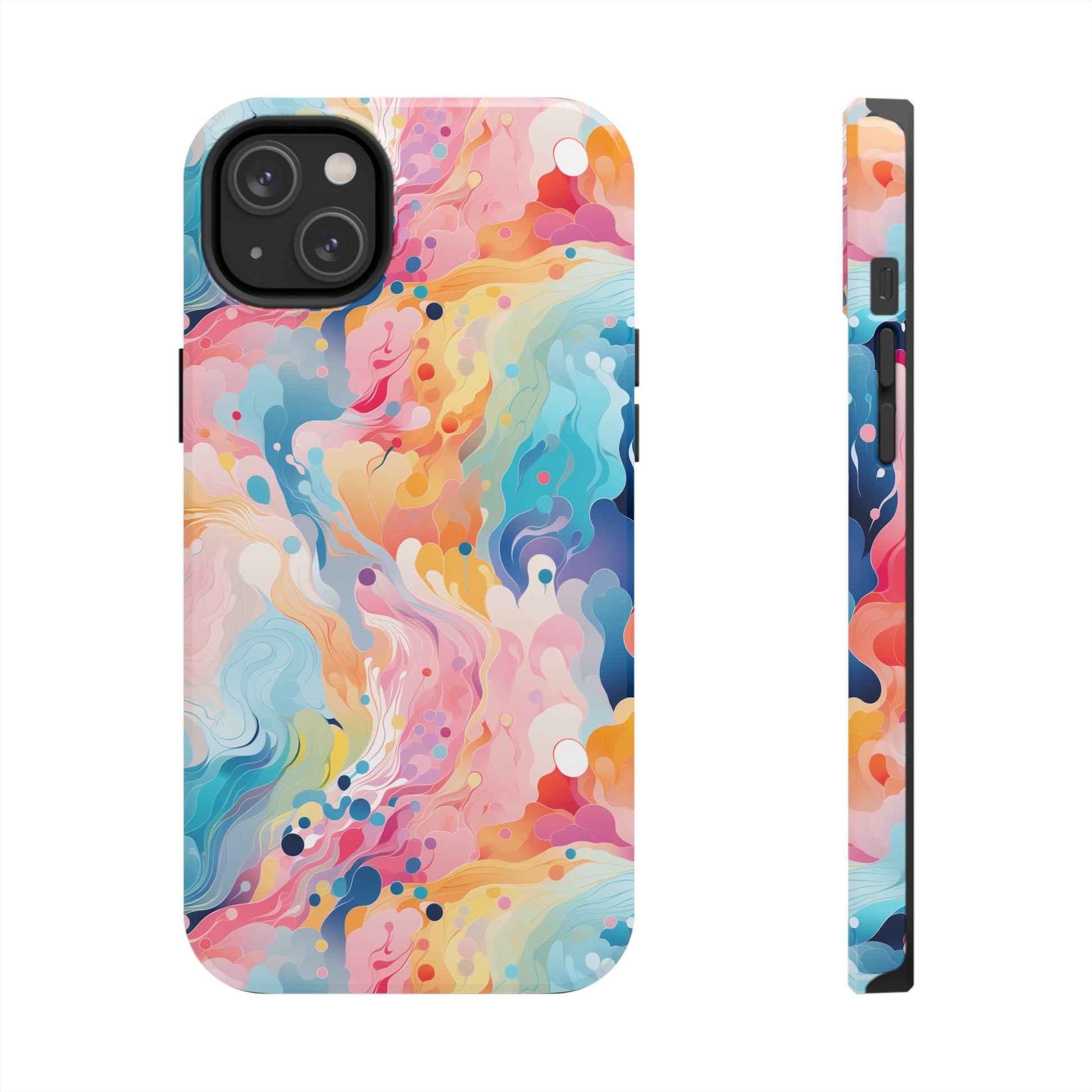 AI Psychedelic Pattern Phone Case for iPhone - Lightweight, Impact Resistant, Wireless Charging Compatible-AI phone case-AI By AJ