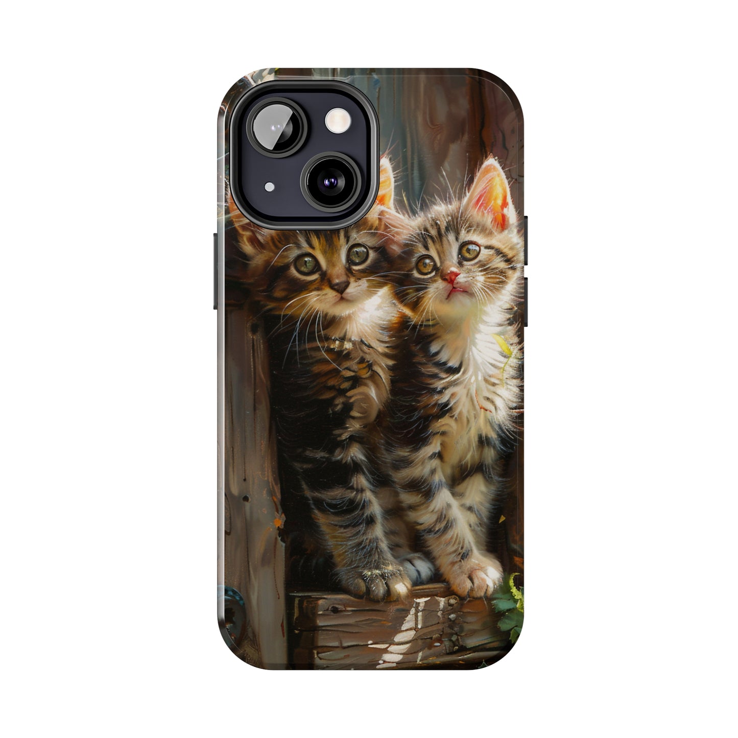 Window of Kittens Phone Case for iPhone - Lightweight, Impact Resistant, Wireless Charging Compatible