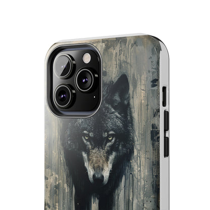 The Arte Povera Style Wolf Phone Case for iPhone - Lightweight, Impact Resistant, Wireless Charging Compatible