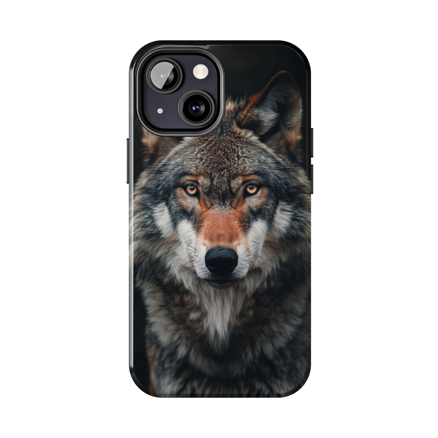 The Arte Povera Style Wolf Head 2 Phone Case for iPhone - Lightweight, Impact Resistant, Wireless Charging Compatible