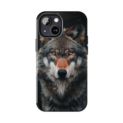 The Arte Povera Style Wolf Head 2 Phone Case for iPhone - Lightweight, Impact Resistant, Wireless Charging Compatible