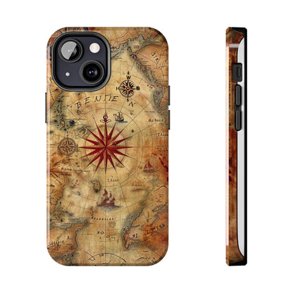 Ancient Cartography Phone Case for iPhone - Lightweight, Impact Resistant, Wireless Charging Compatible