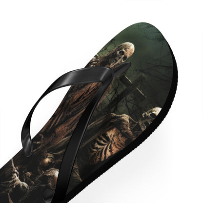 Zombie Outbreak Flip-Flops, Zombie Apocalypse, funny flip flops, Halloween Costume, Halloween Gift, Halloween Shoes,