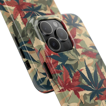 Cannabis Camo Phone Case for iPhone - Lightweight, Impact Resistant, Wireless Charging Compatible