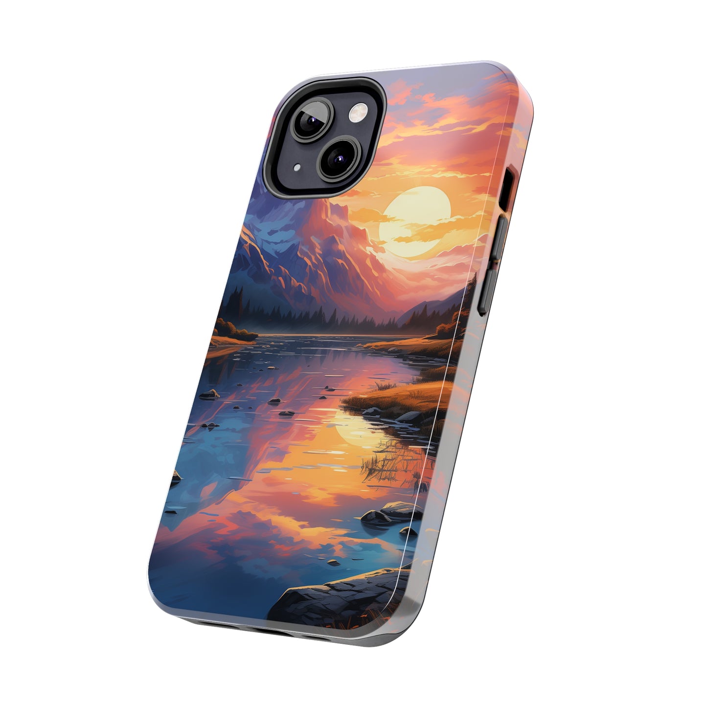 Serene Scene Phone Case for iPhone - Lightweight, Impact Resistant, Wireless Charging Compatible