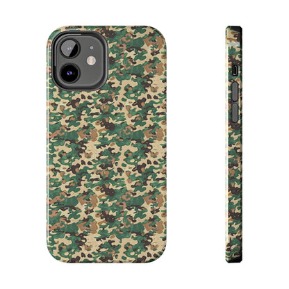 Green Camo Phone Case for iPhone - Lightweight, Impact Resistant, Wireless Charging Compatible