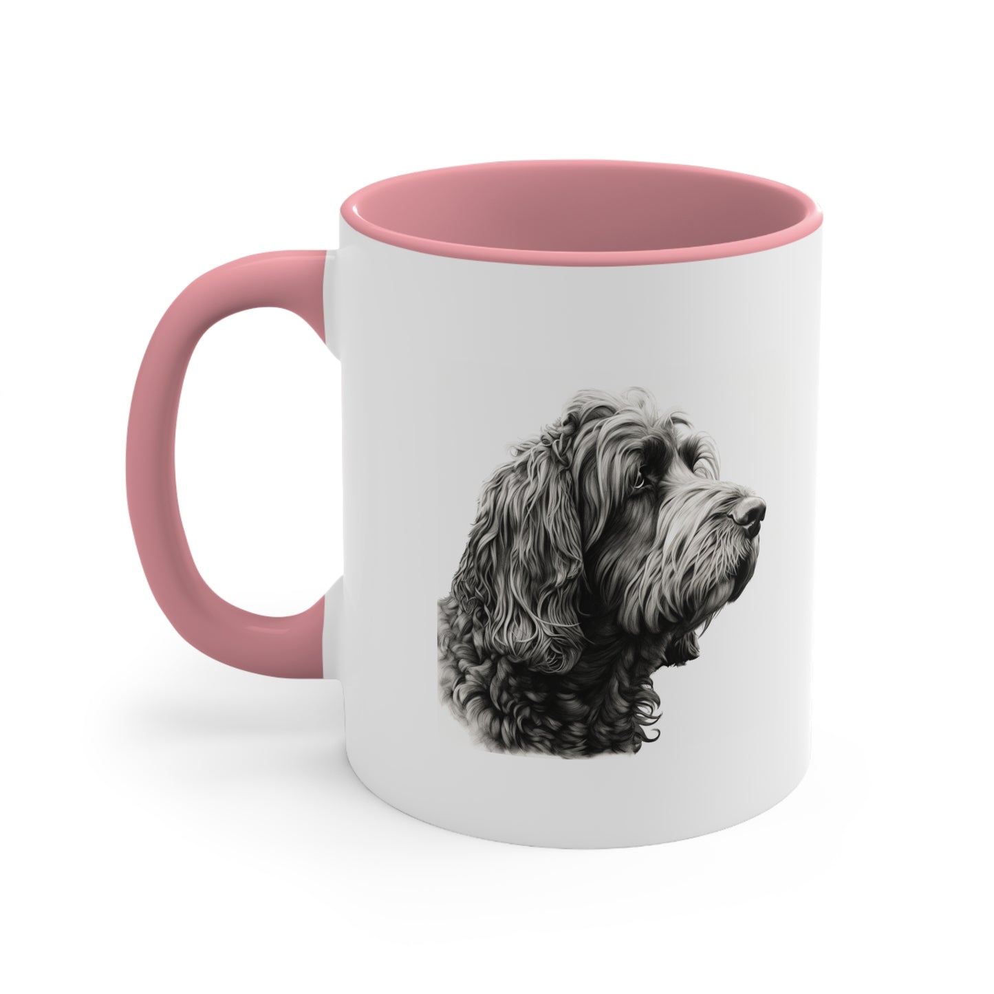 11 oz Accent Coffee Mug - Double-Sided Newfypoo Portrait - Perfect for Dog Lovers & Morning Brew