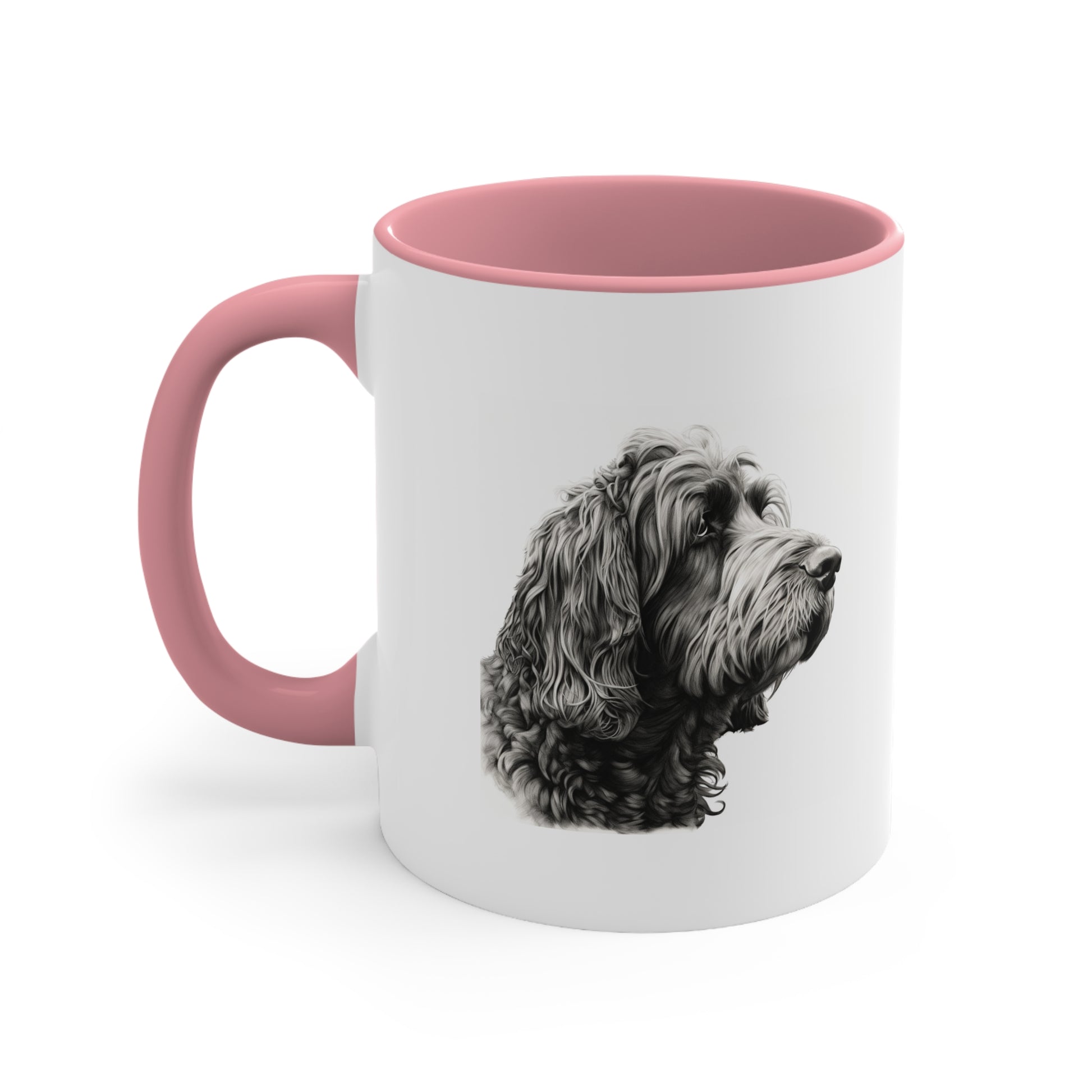 11 oz Accent Coffee Mug - Double-Sided Newfypoo Portrait - Perfect for Dog Lovers & Morning Brew