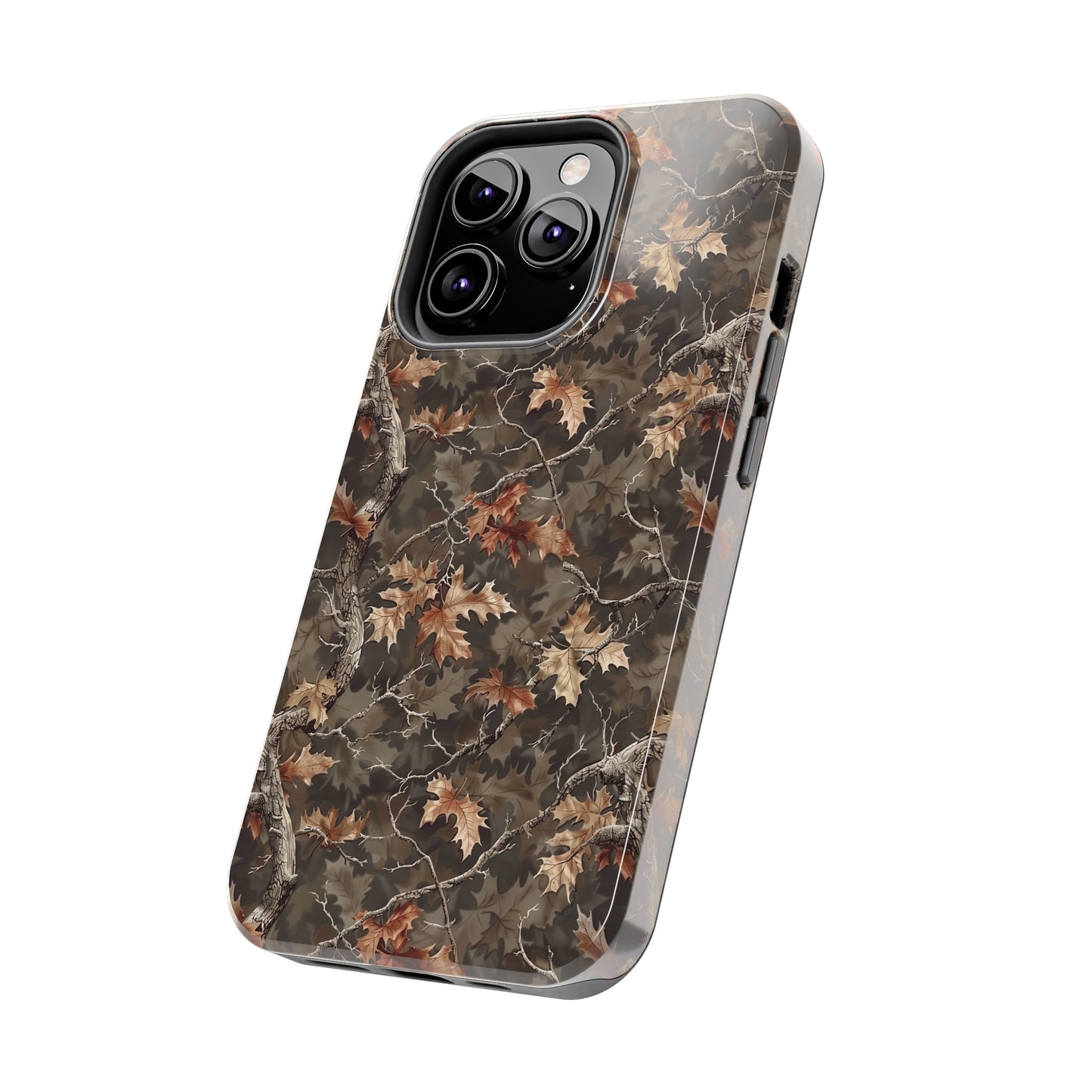 Brown Camo Phone Case for iPhone - Lightweight, Impact Resistant, Wireless Charging Compatible