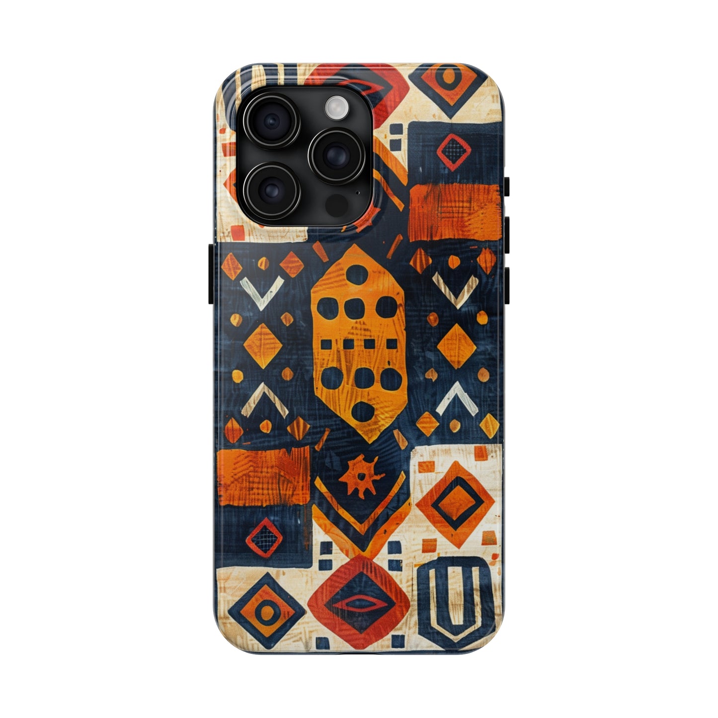 Cultural Tapestry Phone Case for iPhone - Lightweight, Impact Resistant, Wireless Charging Compatible