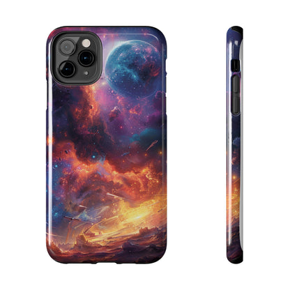 Cosmic Space Phone Case for iPhone - Lightweight, Impact Resistant, Wireless Charging Compatible