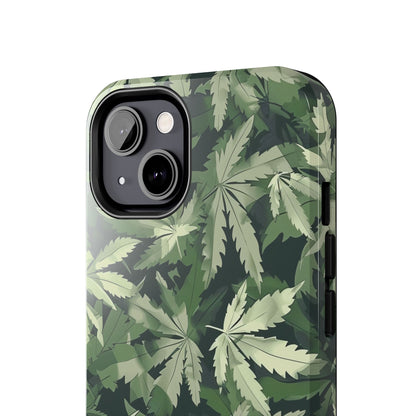 Cannabis Camo 3 Phone Case for iPhone - Lightweight, Impact Resistant, Wireless Charging Compatible