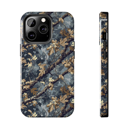 Gray Camo Phone Case for iPhone - Lightweight, Impact Resistant, Wireless Charging Compatible