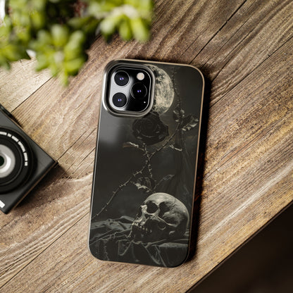 Gothic Elegance Phone Case for iPhone - Lightweight, Impact Resistant, Wireless Charging Compatible