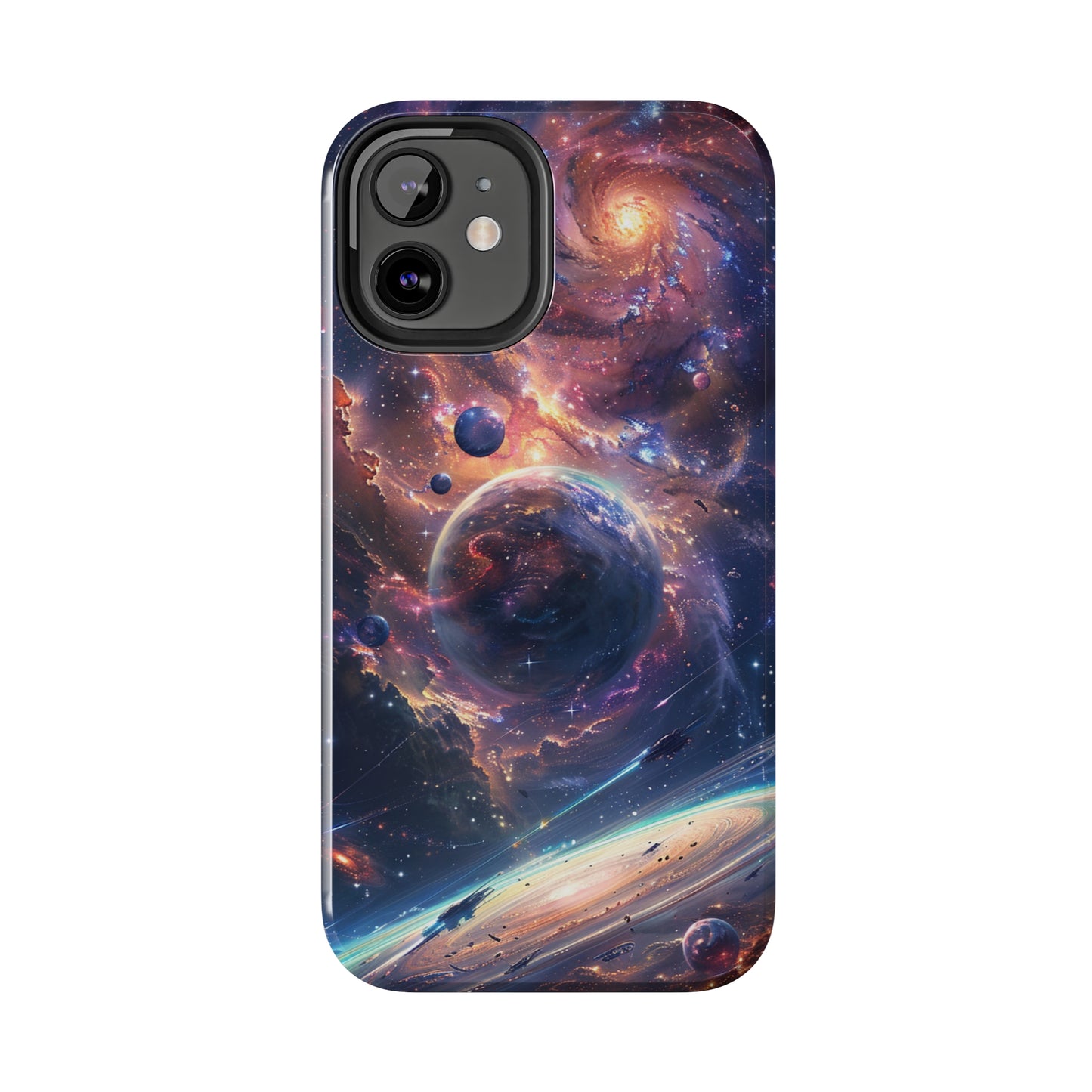 Cosmic Scene Phone Case for iPhone - Lightweight, Impact Resistant, Wireless Charging Compatible