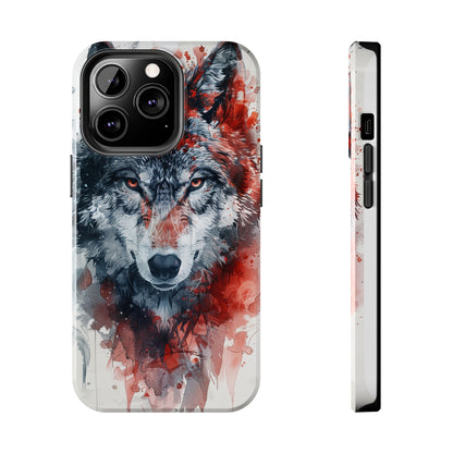 Biomorphism Style Wolf Phone Case for iPhone - Lightweight, Impact Resistant, Wireless Charging Compatible