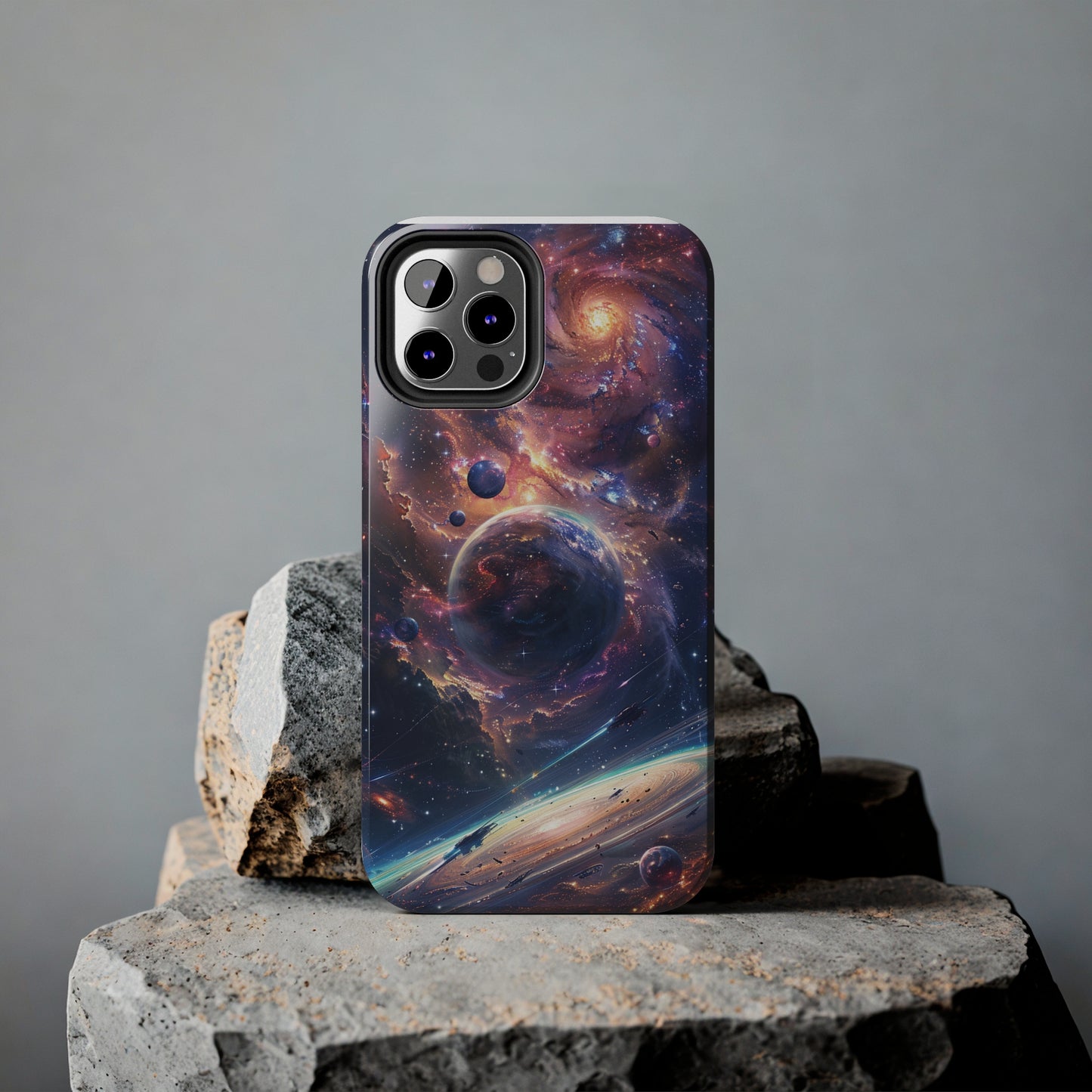 Cosmic Scene Phone Case for iPhone - Lightweight, Impact Resistant, Wireless Charging Compatible