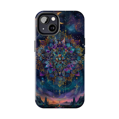 Mandala Pattern Phone Case 3 for iPhone - Lightweight, Impact Resistant, Wireless Charging Compatible