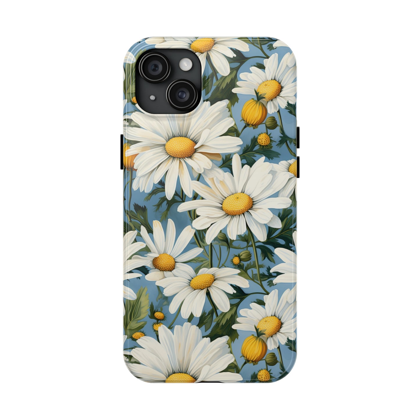 AI Daisy Pattern Phone Case for iPhone - Lightweight, Impact Resistant, Wireless Charging Compatible-AI phone case-AI By AJ