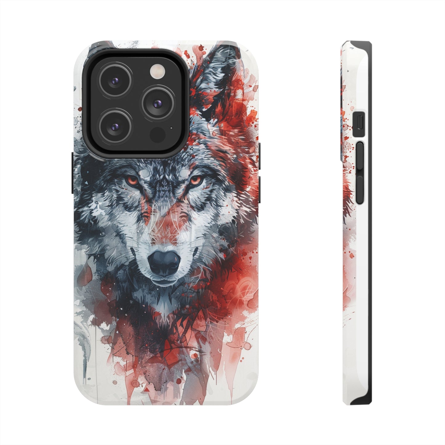 Biomorphism Style Wolf Phone Case for iPhone - Lightweight, Impact Resistant, Wireless Charging Compatible