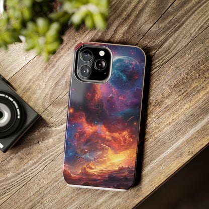 Cosmic Space Phone Case for iPhone - Lightweight, Impact Resistant, Wireless Charging Compatible