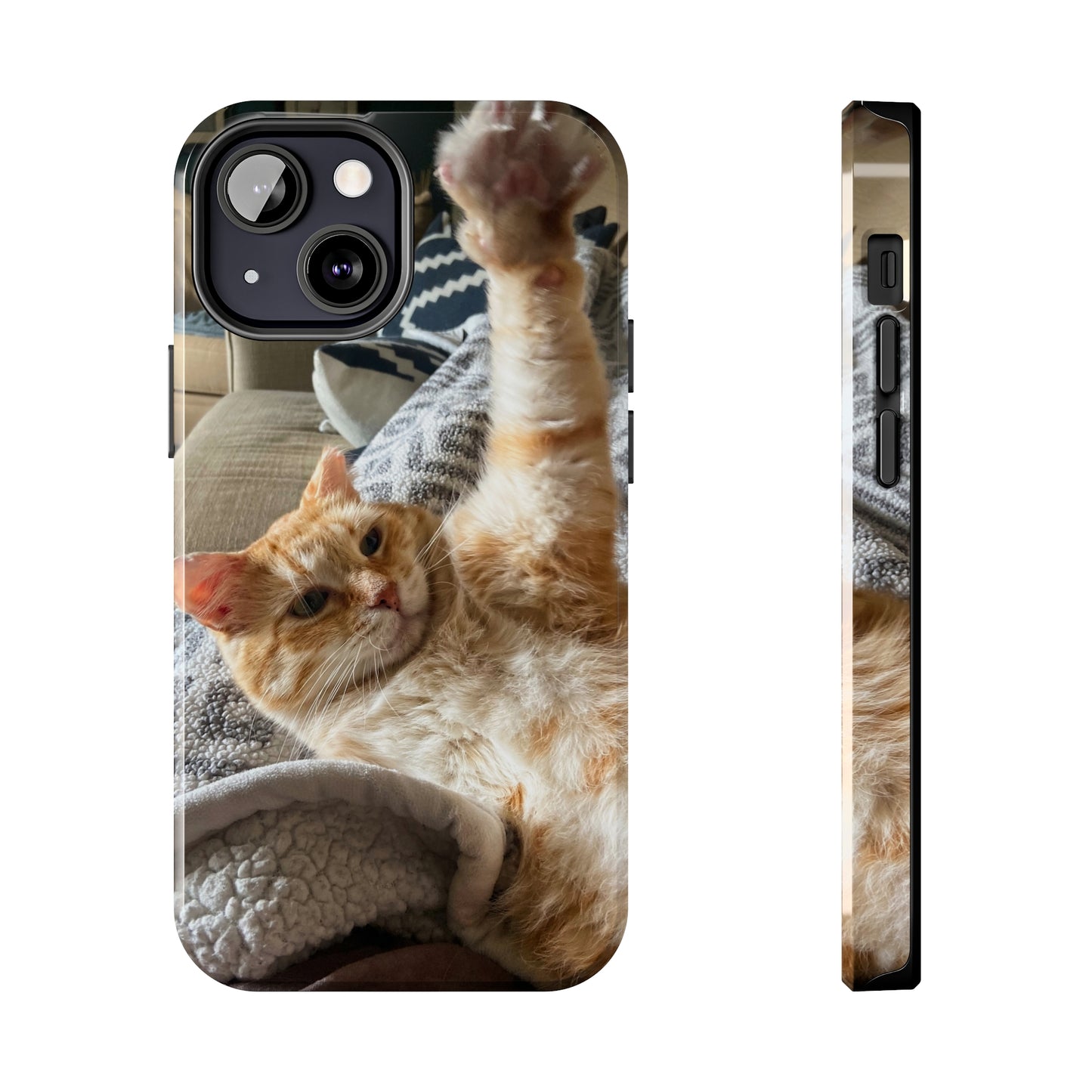 Alfred the Cat's "All In" Phone Case for iPhone - Lightweight, Impact Resistant, Wireless Charging Compatible