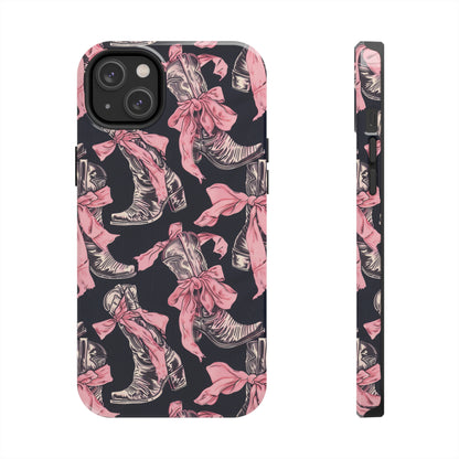 Bows and Boots 3 Phone Case for iPhone - Lightweight, Impact Resistant, Wireless Charging Compatible