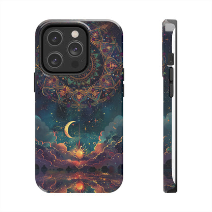 Mandala Pattern Phone Case 2 for iPhone - Lightweight, Impact Resistant, Wireless Charging Compatible