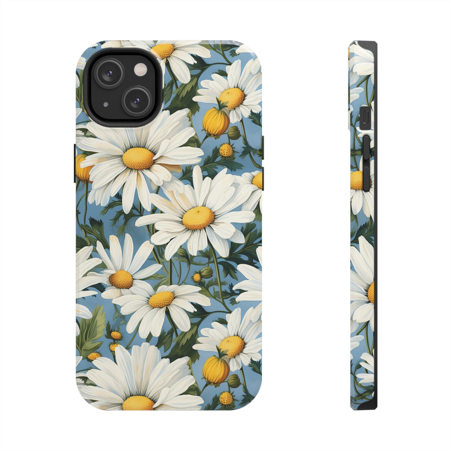 AI Daisy Pattern Phone Case for iPhone - Lightweight, Impact Resistant, Wireless Charging Compatible-AI phone case-AI By AJ