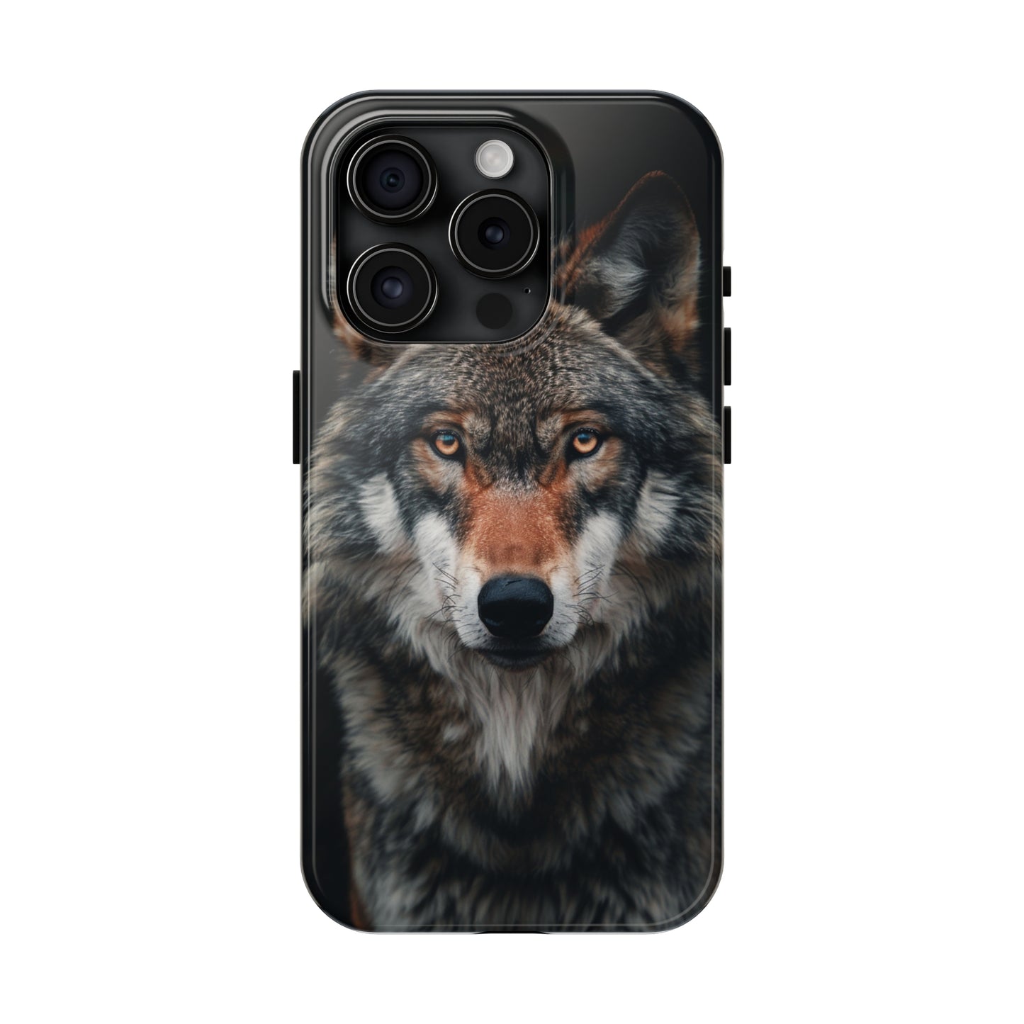 The Arte Povera Style Wolf Head 2 Phone Case for iPhone - Lightweight, Impact Resistant, Wireless Charging Compatible