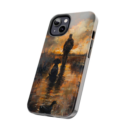 Water Color Mans Best Friend Phone Case for iPhone - Lightweight, Impact Resistant, Wireless Charging Compatible