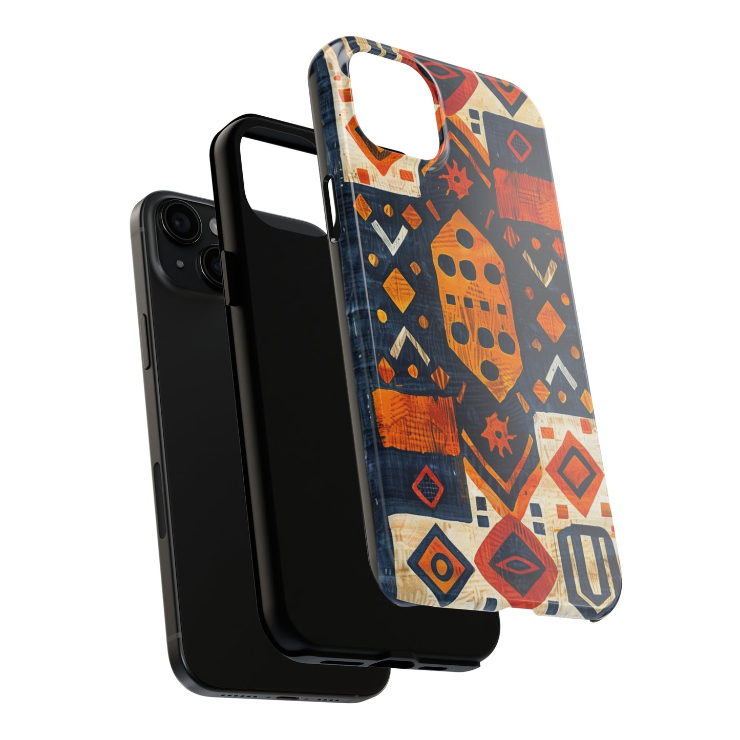 Cultural Tapestry Phone Case for iPhone - Lightweight, Impact Resistant, Wireless Charging Compatible