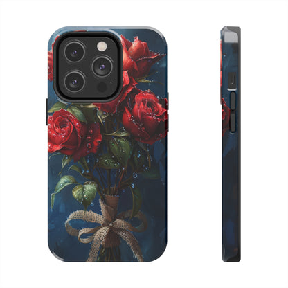 Roses Phone Case for iPhone - Lightweight, Impact Resistant, Wireless Charging Compatible