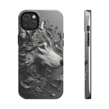 Biomorphism Style Wolf Phone Case 4 for iPhone - Lightweight, Impact Resistant, Wireless Charging Compatible