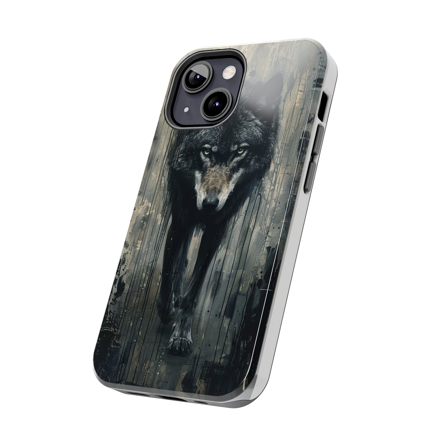 The Arte Povera Style Wolf Phone Case for iPhone - Lightweight, Impact Resistant, Wireless Charging Compatible