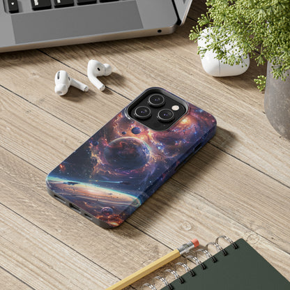 Cosmic Scene Phone Case for iPhone - Lightweight, Impact Resistant, Wireless Charging Compatible