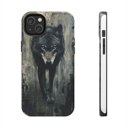 The Arte Povera Style Wolf Phone Case for iPhone - Lightweight, Impact Resistant, Wireless Charging Compatible