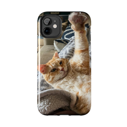 Alfred the Cat's "All In" Phone Case for iPhone - Lightweight, Impact Resistant, Wireless Charging Compatible