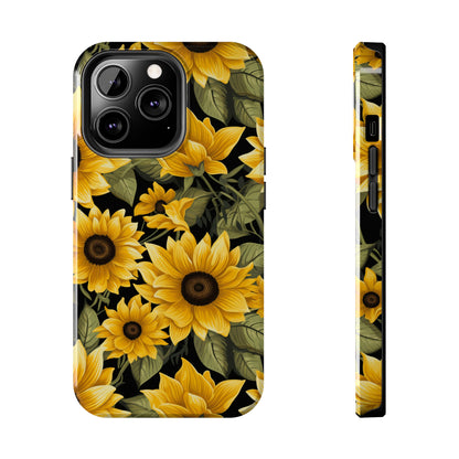 AI Sunflower Pattern Phone Case for iPhone - Lightweight, Impact Resistant, Wireless Charging Compatible-AI phone case-AI By AJ