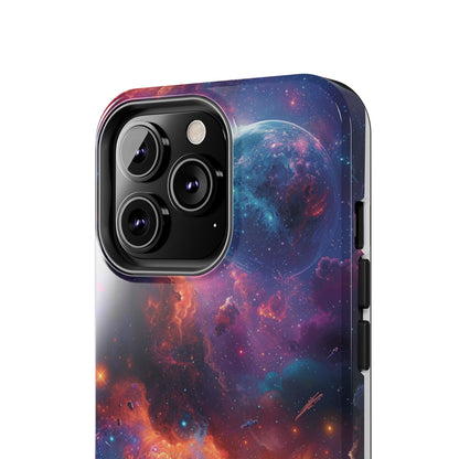 Cosmic Space Phone Case for iPhone - Lightweight, Impact Resistant, Wireless Charging Compatible