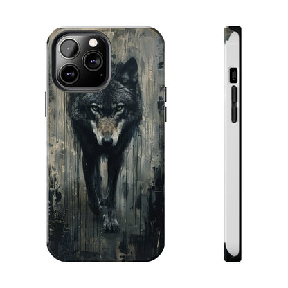 The Arte Povera Style Wolf Phone Case for iPhone - Lightweight, Impact Resistant, Wireless Charging Compatible