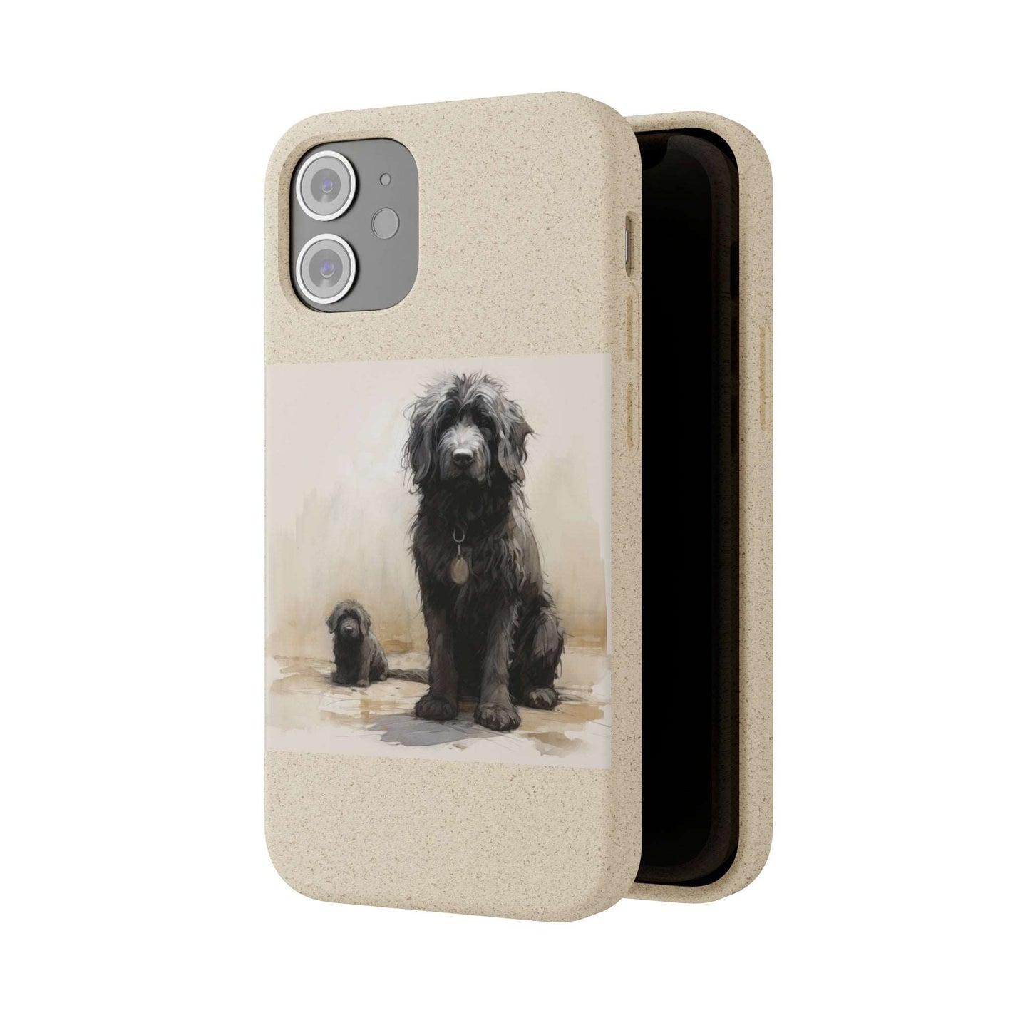 Biodegradable Custom Pet Phone Case, Dog iPhone Case, Doodle Phone Case, Newfypoo, Puppy phone case-AI phone case-AI By AJ