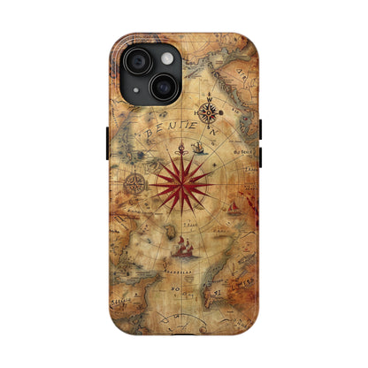 Ancient Cartography Phone Case for iPhone - Lightweight, Impact Resistant, Wireless Charging Compatible