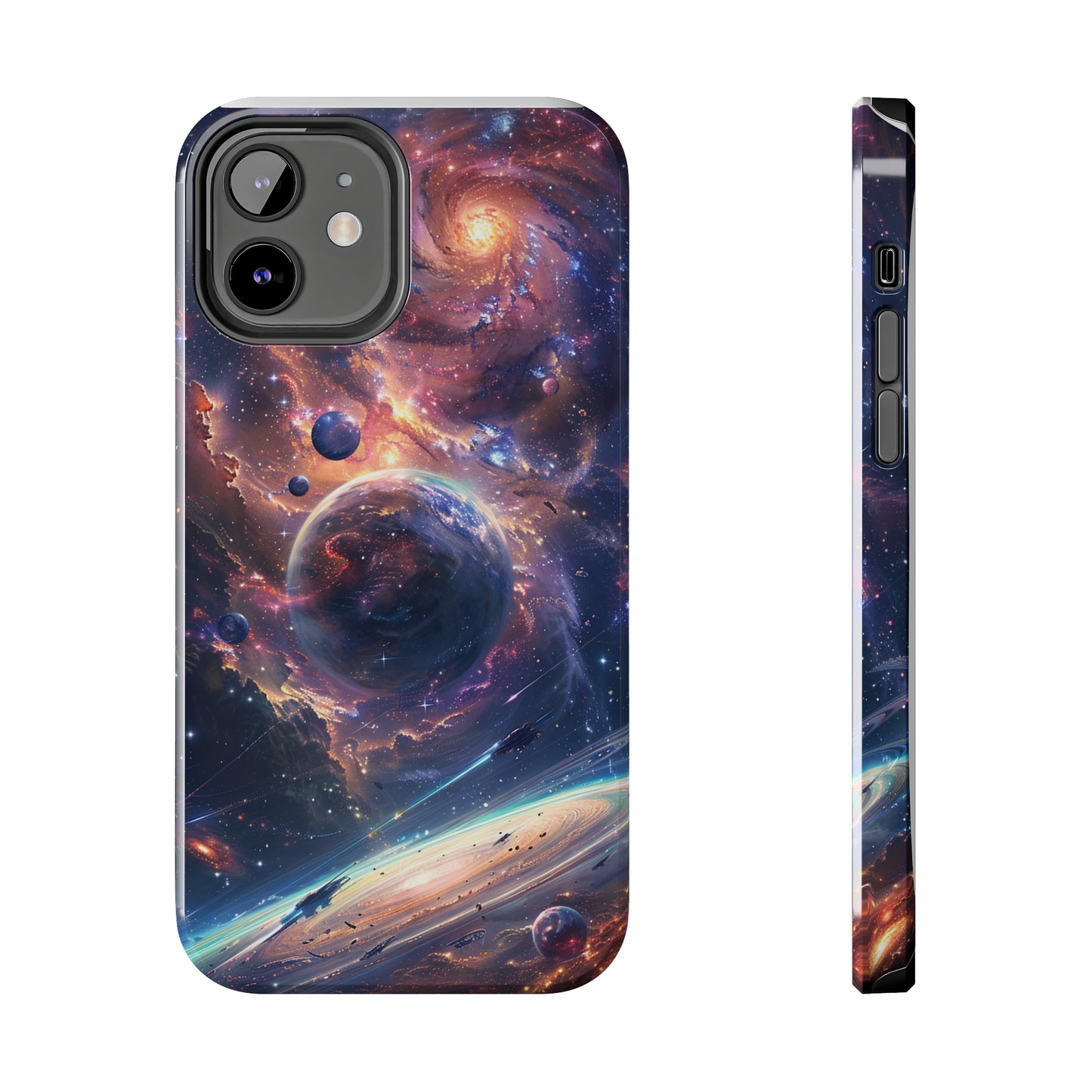 Cosmic Scene Phone Case for iPhone - Lightweight, Impact Resistant, Wireless Charging Compatible