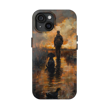 Water Color Mans Best Friend Phone Case for iPhone - Lightweight, Impact Resistant, Wireless Charging Compatible