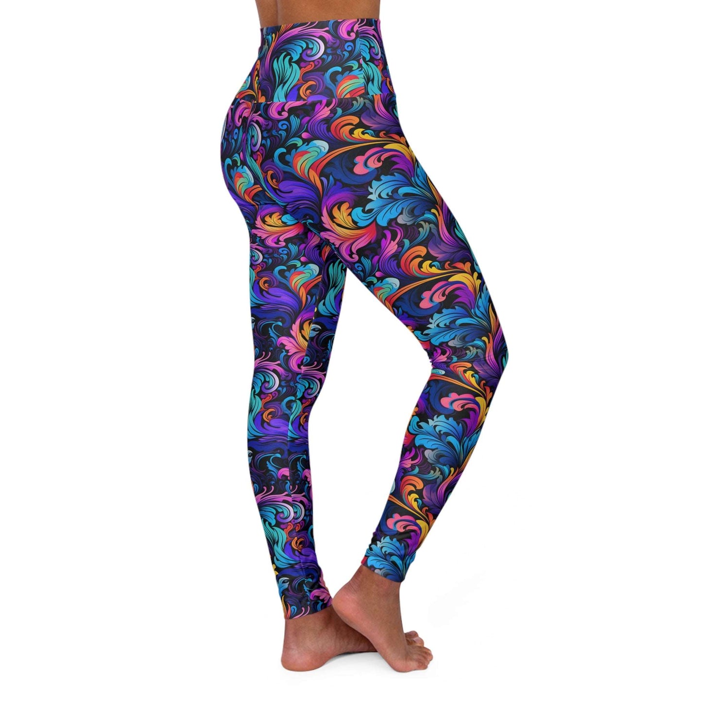 Psychedelic Printed Leggings for Women - Get in the Groove with Trendy Rave Leggings!