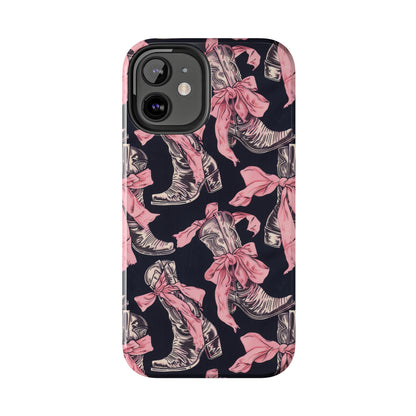 Bows and Boots 3 Phone Case for iPhone - Lightweight, Impact Resistant, Wireless Charging Compatible