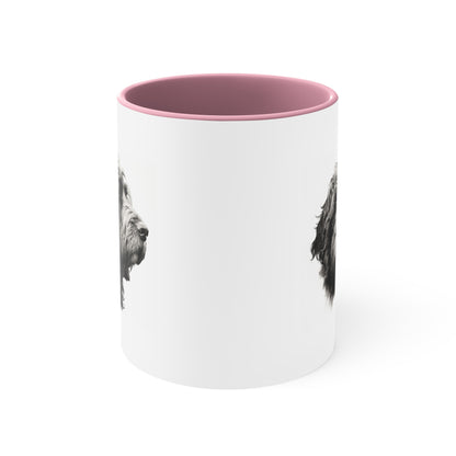 11 oz Accent Coffee Mug - Double-Sided Newfypoo Portrait - Perfect for Dog Lovers & Morning Brew